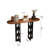 51.18" Brown&Black Modern Minimalist Ash Console Table