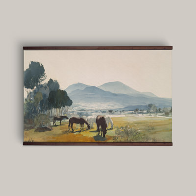 Cheval, art mural, peinture campagne campagnarde, ranch rustique, décoration murale