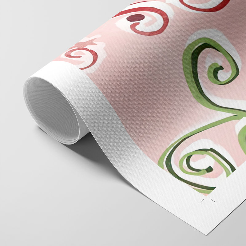 Candy Cane Holiday II - Impression sur toile seulement - NON-CADRE, H 12 po x l 8 po