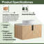 Meuble-lavabo flottant simple 30 po avec lavabo en céramique-385587431