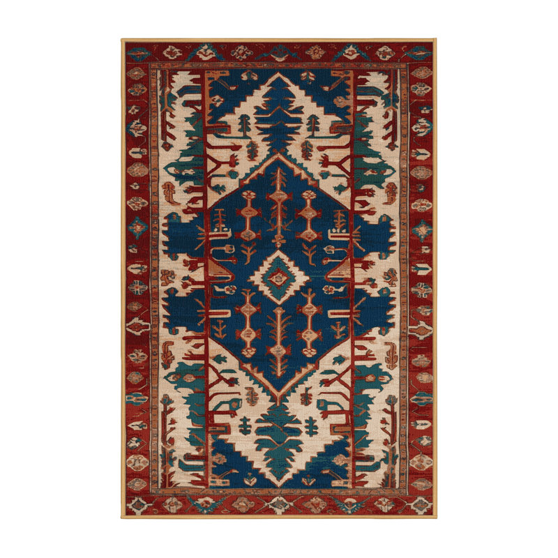 Tapis brun lavable à la machine, Rectangle 7 pi x 9 pi