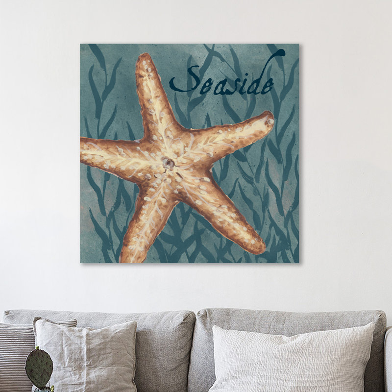 « nautique critters : », reproduction d’impression sur toile tendue Starfish, H 18 po x l 18 po