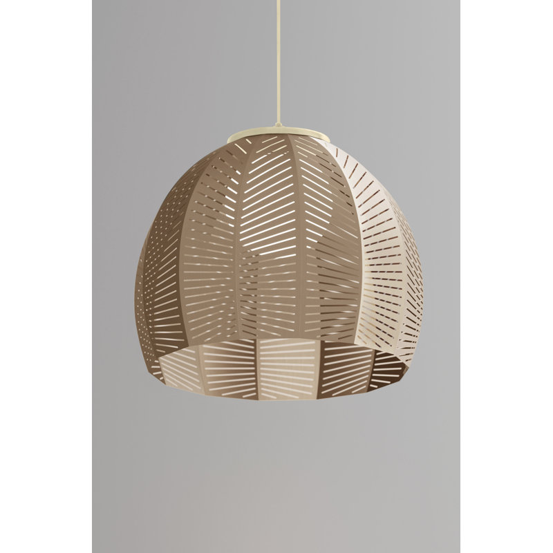 Luminaire suspendu en forme de dôme à 1 lumière Amicus, H 13,5 po x l 15,8 po x P 15,8 po