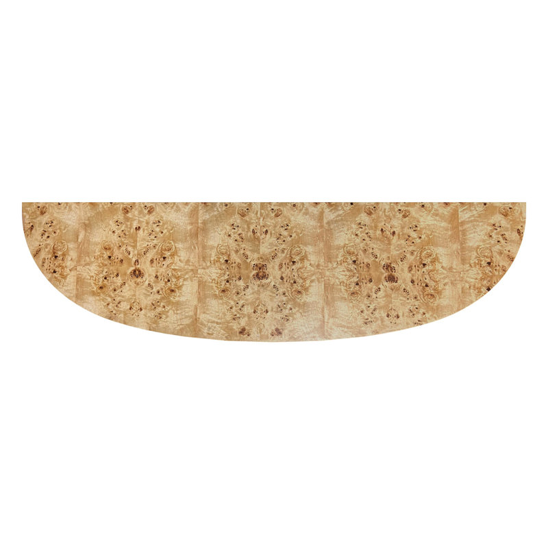Astor 54"W Demilune Console Table, Light Burl