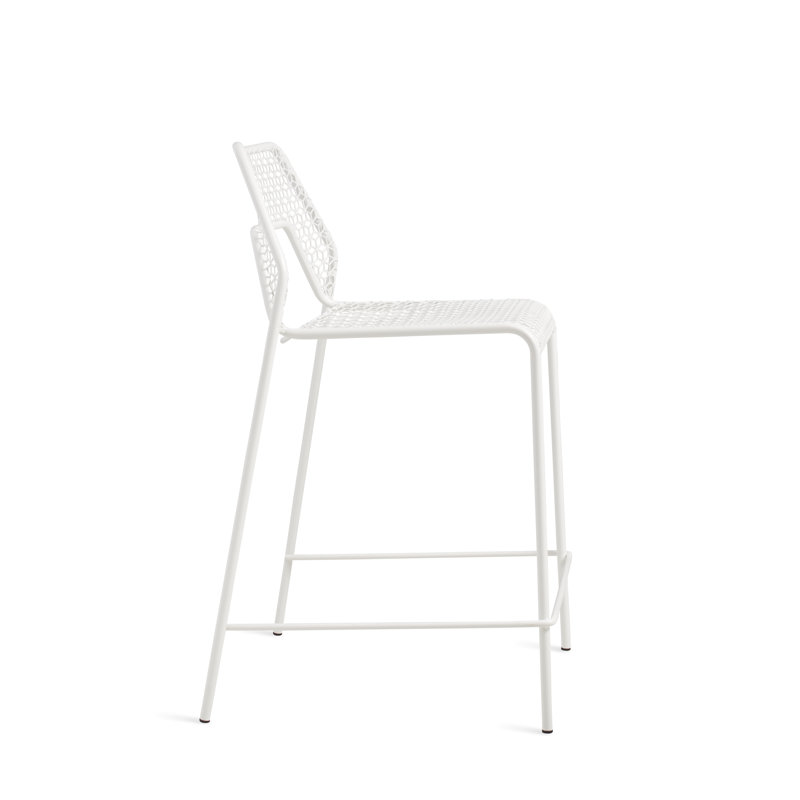 Hot Mesh Outdoor Bar Stool, Off White, Counter Stool (24.4" Seat Height)