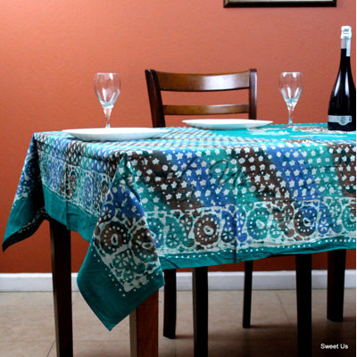 Floral 100% Cotton Tablecloth