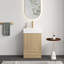 Ensemble de meuble-lavabo autoportant avec lavabo et tiroir rayé Othelia-124298307
