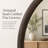 36" Brown Round Wall Mirror with Textured Iron Frame