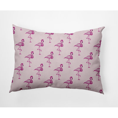 Housse de coussin rectangulaire en coton Flamingo