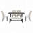 6-Piece Retro Rectangular Dining Table Set-1278673843