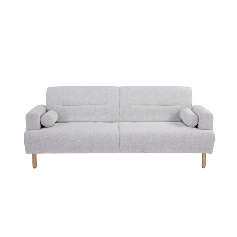 Nuvah Fabric Click-Clark 3-Seater Sofa Bed, White