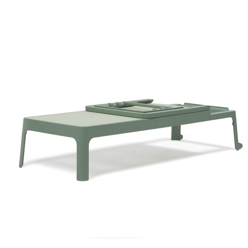 Plano Outdoor Chaise Lounge, Green