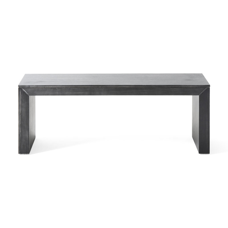 Banc en bois noir 47,61 pour la salle à manger, la décoration, le cadre, le banc long à installation rapide et polyvalent, à assembler