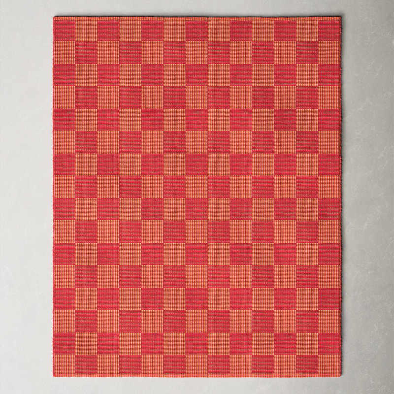 Della Area Rug in Red / Rust, Rectangle 4' x 6'