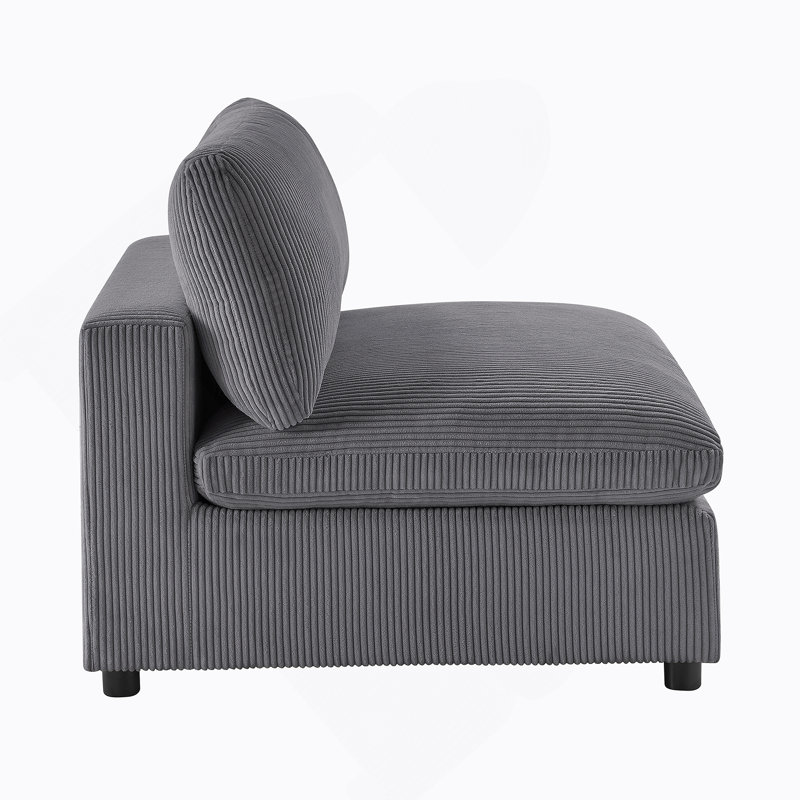 Canapé modulaire 6 pièces - gris anthracite, Polyester gris anthracite