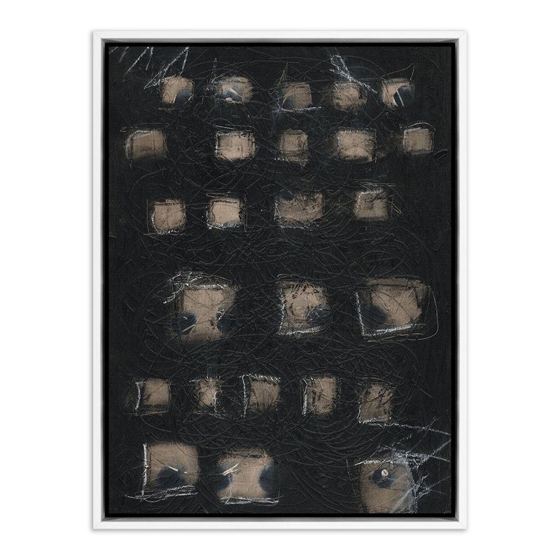 Squared Up Print by Jamie Beckwith, Rustic Walnut Framed, 32" H x 32" W