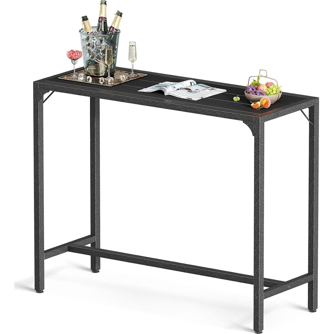 Latitude Run® 39 Inch Outdoor Bar Table, Patio Counter Bar Height Table ...