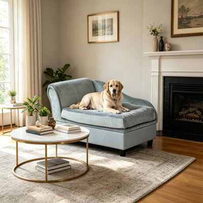 Lit de luxe pour chien avec rangement caché Pawhut