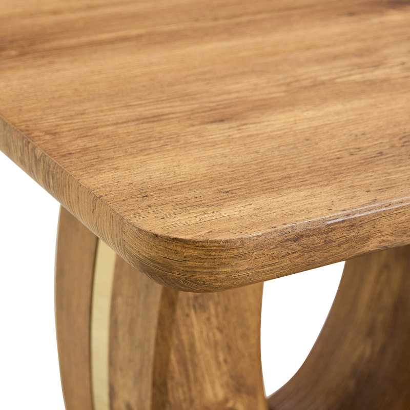 Wood Texture Sticker-Patterned MDF Square Coffee Table.