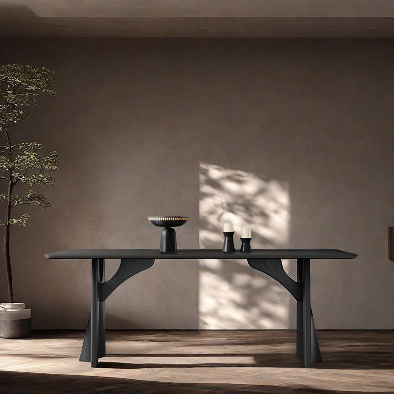 Soyini Solid Wood Base Dining Table, 29.5”H x 59”L x 31.4”W
