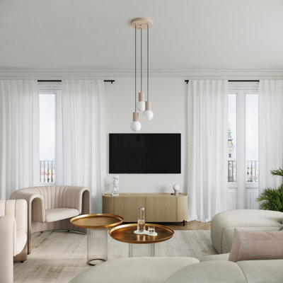 Bernis 3 - Light Brushed Nickel Pendant