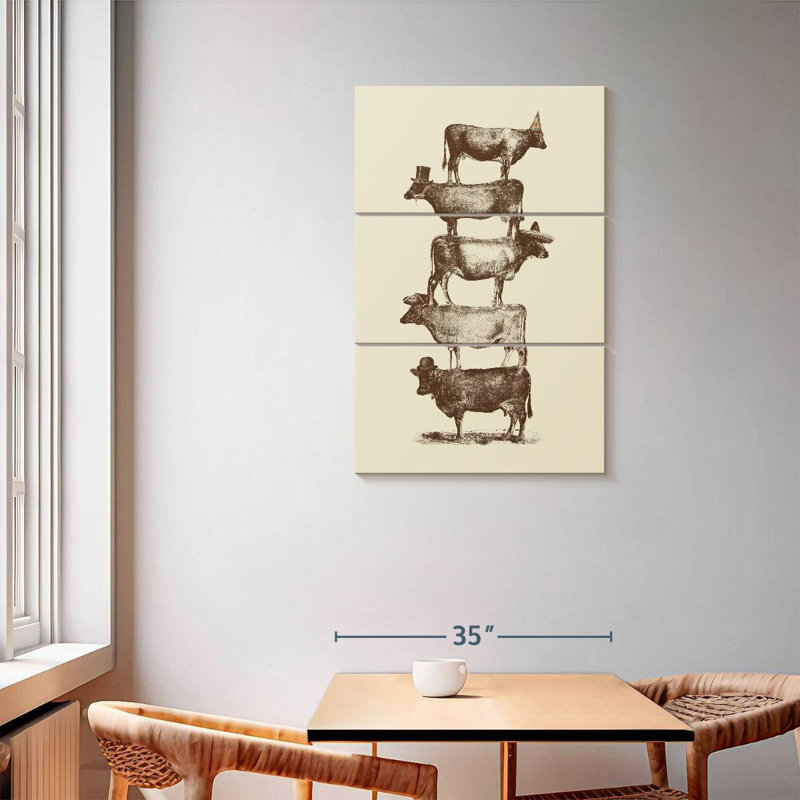 Ketti Cow Cow Nuts, 57" H x 36" W