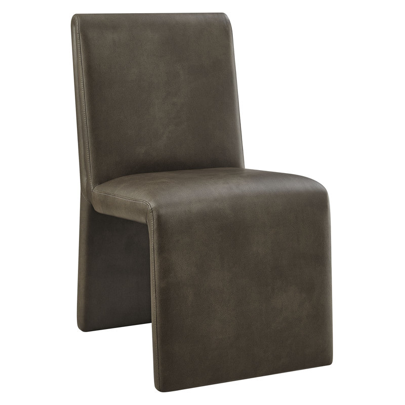 Emory Vegan Leather Dining Side Chair, Mushroom