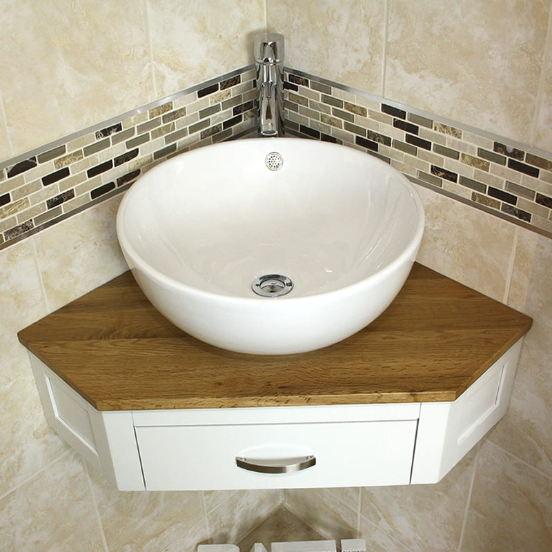 Kyree 550mm Single Bathroom Vanity with Vessel Ceramic Basin, White