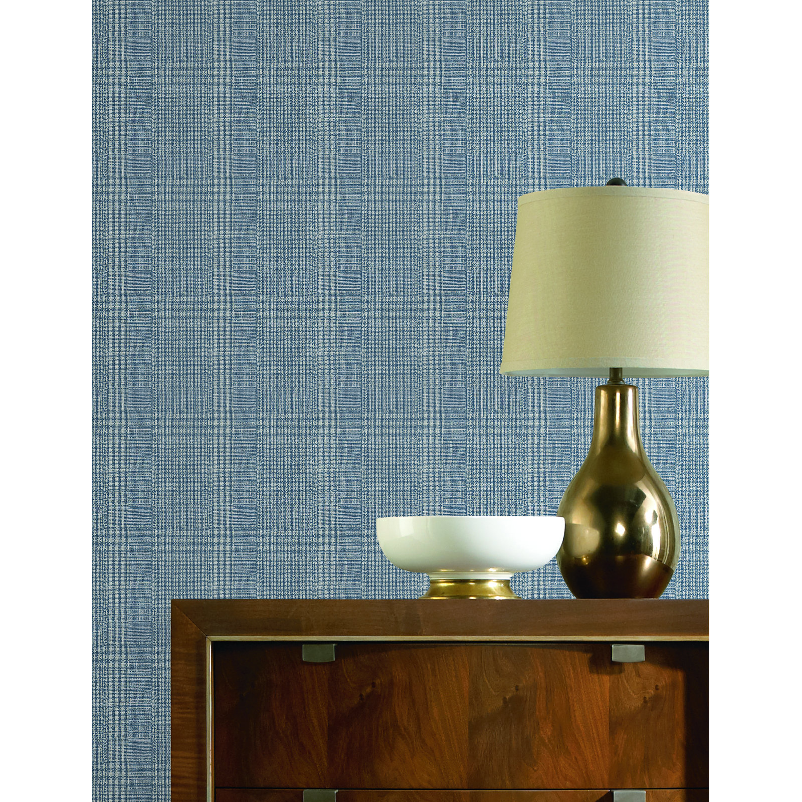 Plaid Wallpaper, Blue