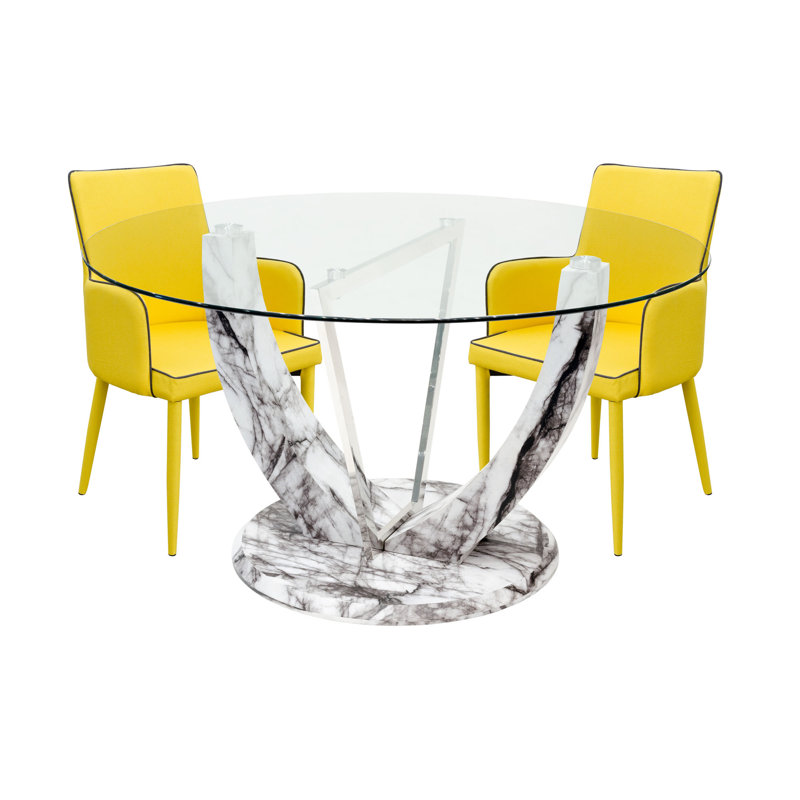 Jameel 4 - Person Dining Set, Yellow