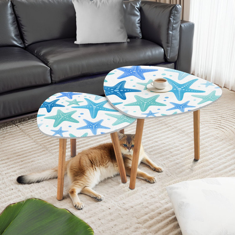 Ensemble de 2 tables basses gigognes Triangle