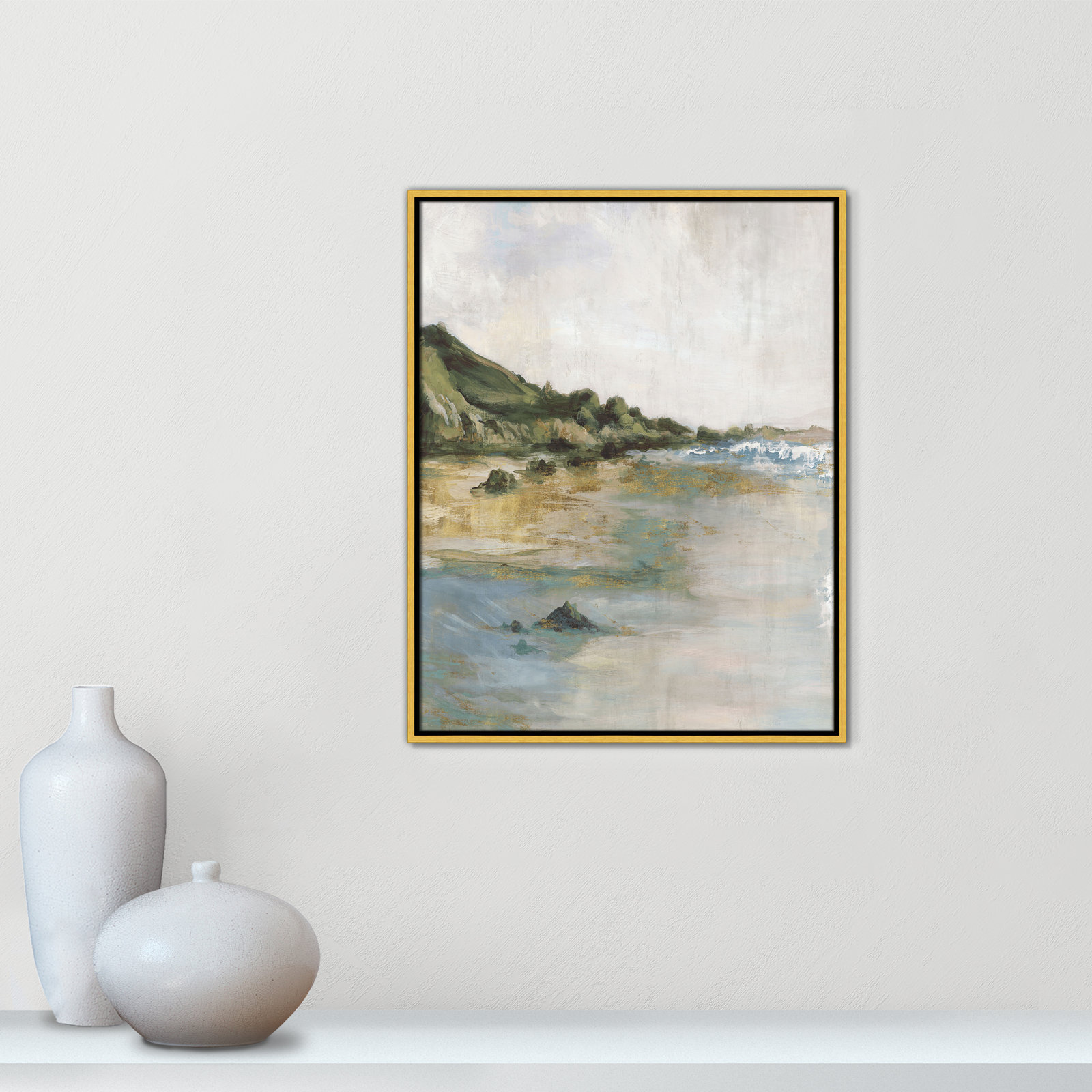 Cordoba "Tide's Edge" Print, 29.5" H x 23.5" W, Gold