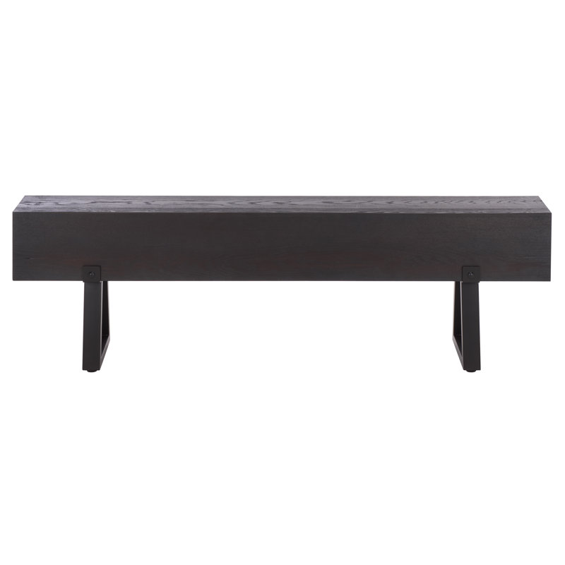 Vonette Steel Leg Bench, Chocolate