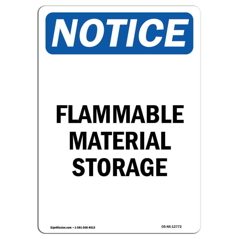Flammable Material Storage Sign