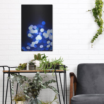  'Bokeh Blue Cluster 1' by Life BeautifuLEE Metal Wall Art, 12" x 16"