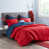 Rouge cerise / bleu marine