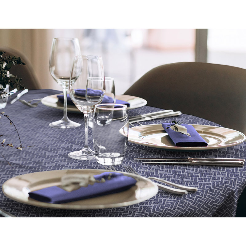 Salguero Tablecloth, 145cm W x 145cm L, Dark blue