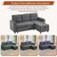 3 Seater Fabric Sofa & Chaise-2043009831