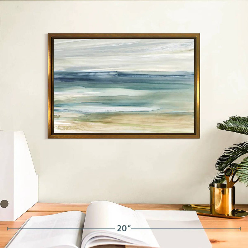 Brise océanique I, Cadre flottant doré, 13 po x 9 po