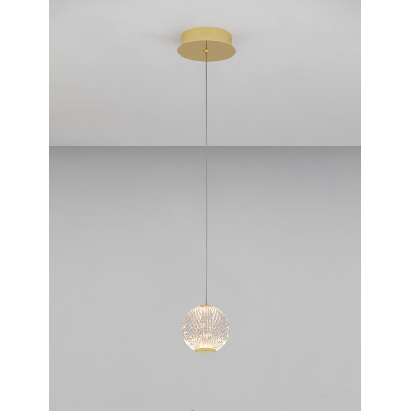 1 - Light Gold LED Sphere Pendant