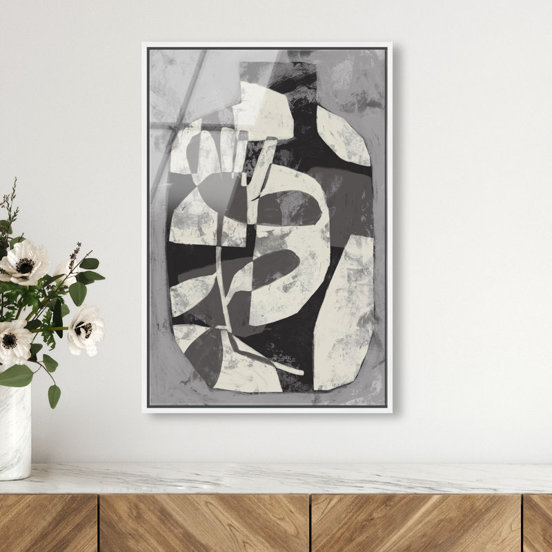Minimalist Vase High-Gloss Frameless Acrylic Glass Wall Art Abstract Print by Oliver Gal, Ready to Hang, 10 x 15, 46"H x 31"W