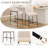 25.8" H Modern Minimalist Fabric Upholstered Counter Stools,   Kitchen Island Chairs with Backrest, Sturdy Metal Frame & Footrest-1059648291