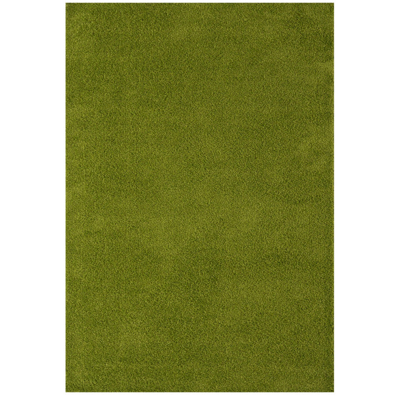 Myshaggy Collection Rugs Solid Design in Green, Rectangle 160 x 230cm