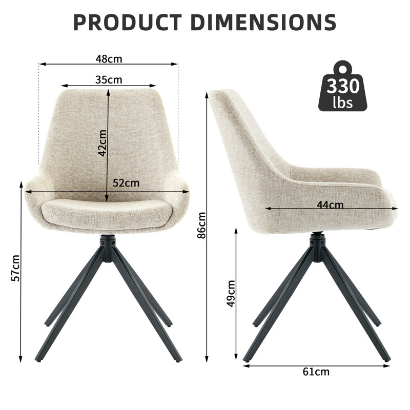 124.46cm H Metal Side Chair, in Grey