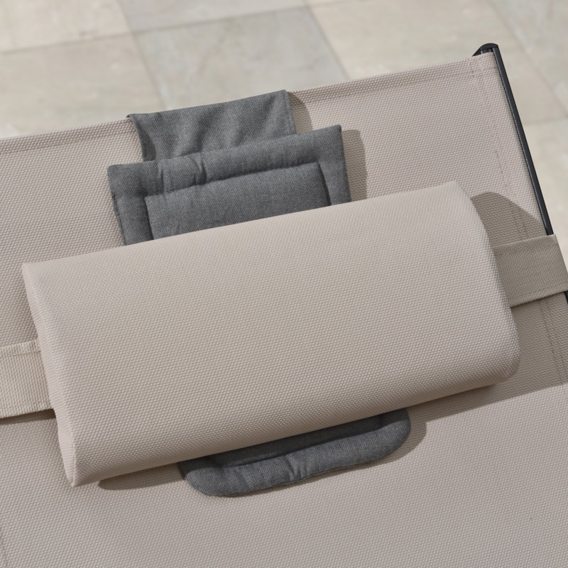 Chaise longue longue 76,77 po, Beige