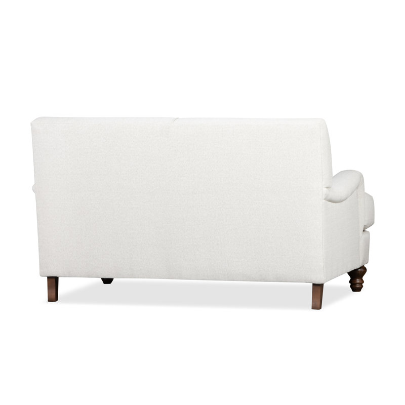 Walters Tight Back Loveseat, Macarena Light Gray Canvas
