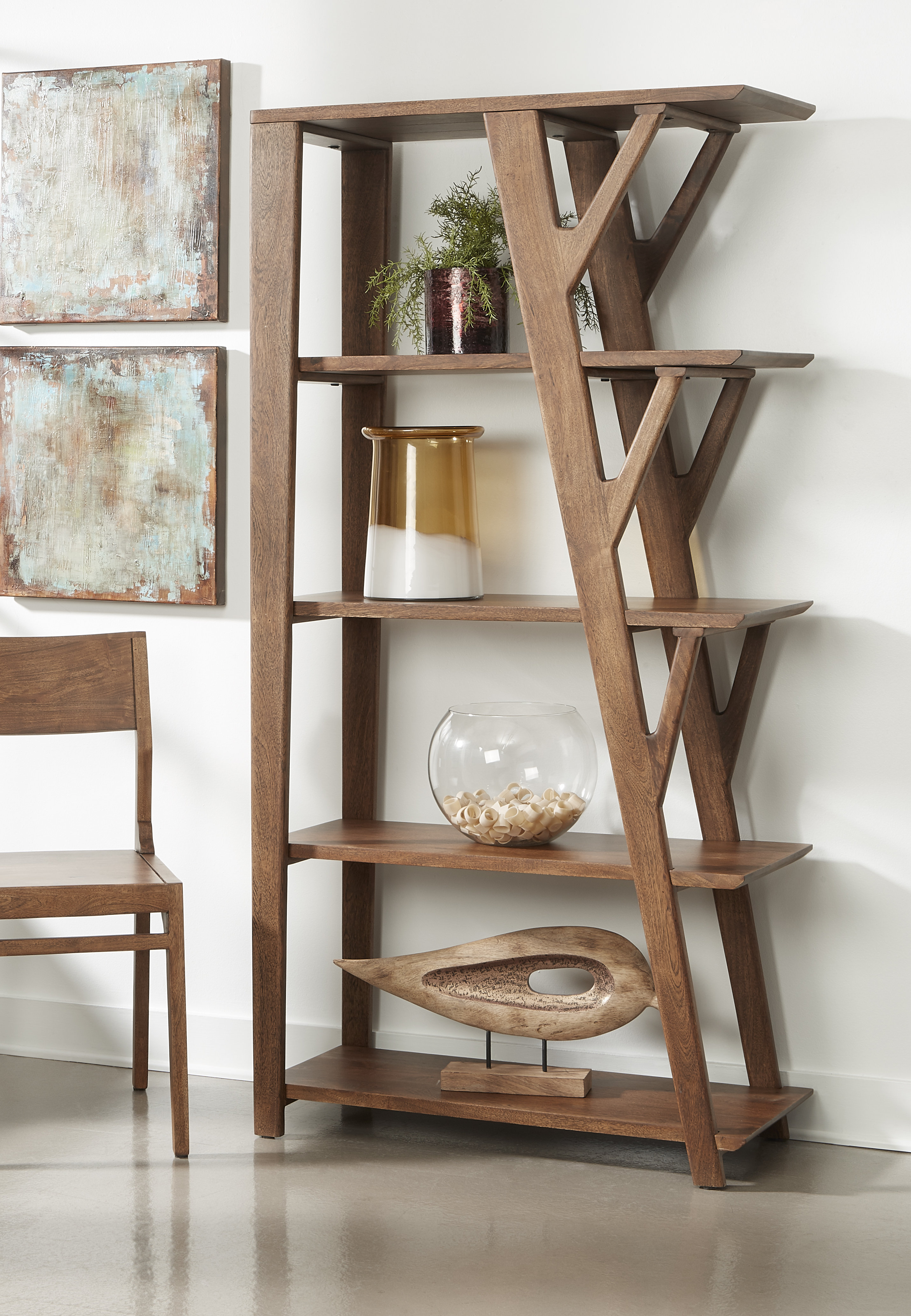 Mistana™ Lana 72" H x 36" W Solid Wood Etagere Bookcase & Reviews | Wayfair