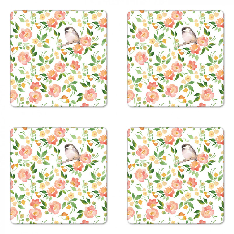 Sous-verre floral