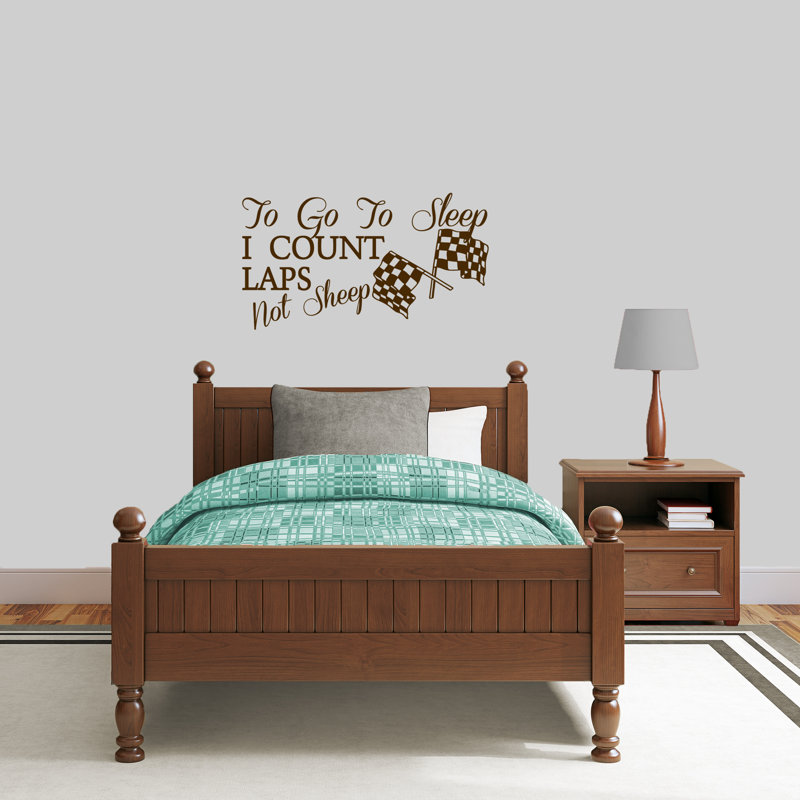 Adhésif décoratif Imhoff to Go to Sleep I Count Laps, Brun chocolat