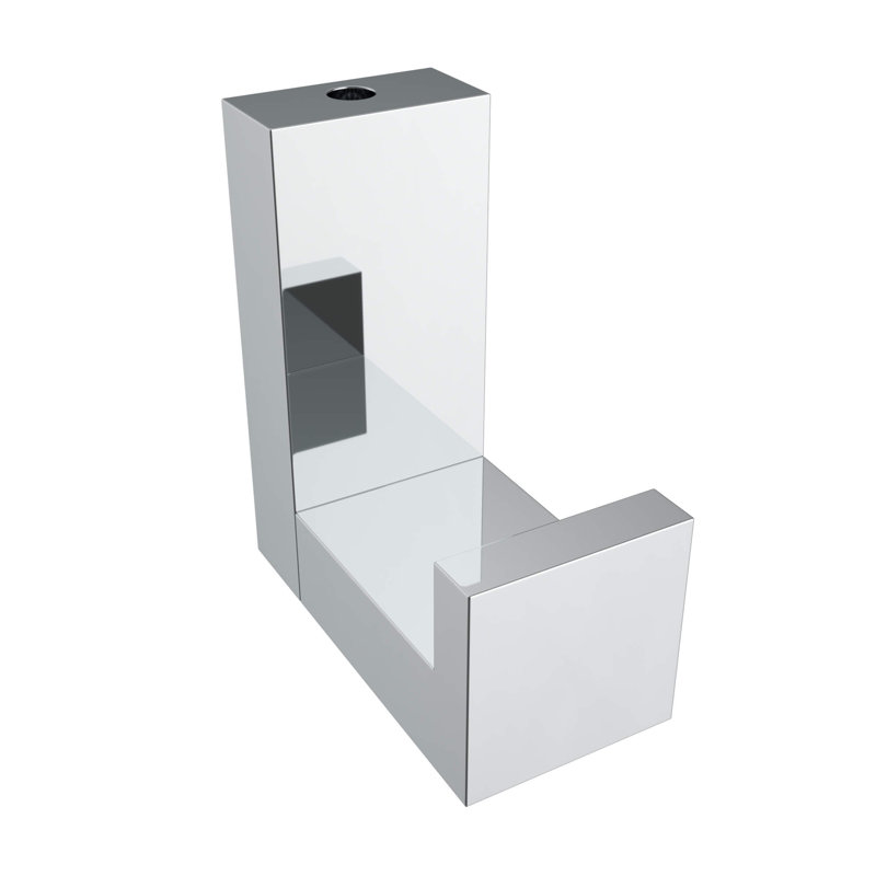Erupt Wall-Mounted Deep Towel Hook - Chrome, Premium Brass Construction, Installation Hardware Included, Chrome